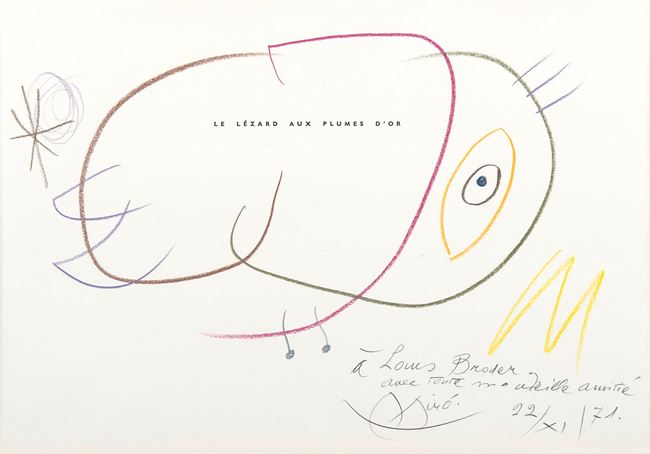 Le lézard aux plumes d'or by Joan Miró contemporary artwork