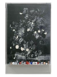 A Floral Rhapsody - 3D, 2D, Morph, Emerge I by Jane Lee contemporary artwork print, mixed media