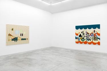 Exhibition view: Farah Atassi, Paintings, Almine Rech, Paris (5 September–3 October 2020). ©Farah Atassi. Courtesy the Artist and Almine Rech. Photo: Matt Bohli.