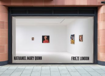 Exhibition view: Nathaniel Mary Quinn, Gagosian, Davies Street, London (1 October–21 November 2020). © Nathaniel Mary Quinn. Courtesy Gagosian. Photo: Prudence Cummings Associates.