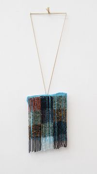 EVENTUALLY, SOME DIFFERENT KINDS OF BEADS CAN BE THREADED ONTO THE SAME STRAND AND CURTAINS ARE GOOD 3 by Lisa Walker contemporary artwork painting, sculpture, mixed media