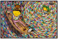Eclipse of the sun by OSGEMEOS contemporary artwork painting