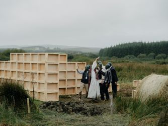 Eimear Walshe, ROMANTIC IRELAND (2023) (production still). Courtesy the artist and Ireland at Venice. Photo: Faolán Carey.Image from:Eimear Walshe: 'It always comes back to land'Read ConversationFollow ArtistEnquire
