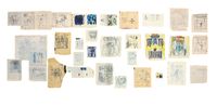 Drawings of the bronze series made in the late 1980s by Pang Tao contemporary artwork works on paper
