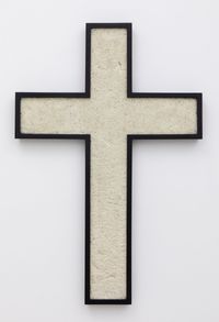 White Carpet Cross by Robert Mapplethorpe contemporary artwork textile