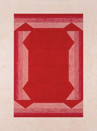 4 Middle Bracket Bridges Outward in Red 《4邊完美括號橋向外紅色》 by Inga Svala Thórsdóttir & Wu Shanzhuan contemporary artwork painting