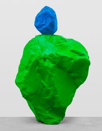 blue green monk by Ugo Rondinone contemporary artwork sculpture