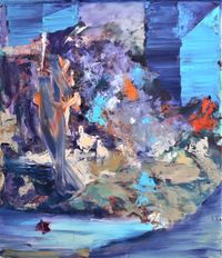 The Blue Bridge by Dan Maciuca contemporary artwork painting
