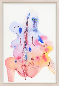 Human Beast Ghost by Wang Haiyang contemporary artwork painting, works on paper