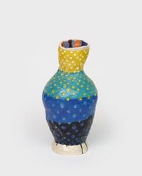 Yellow, Turquoise, Blue and Black by Judy Ledgerwood contemporary artwork ceramics