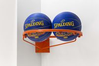 Two Basket Balls by Zhou Wendou contemporary artwork installation