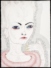 face again by Del Kathryn Barton contemporary artwork works on paper