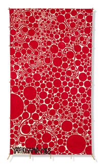 Fire by Yayoi Kusama contemporary artwork painting, works on paper