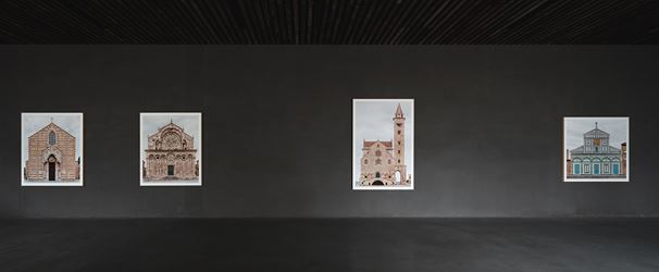 Exhibition view: Markus Brunetti, Romanesque FACADES, Axel Vervoordt Gallery, Antwerp (5 September–23 November 2019). Courtesy the artist and Axel Vervoordt Gallery.
