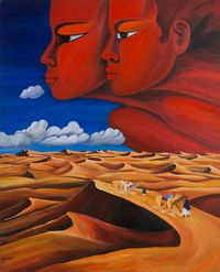 사하라 | The Sahara by Jung Kangja contemporary artwork painting, works on paper