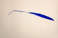 Blue Coconut Leaf Study by Desmond Lazaro contemporary artwork painting