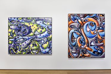 Exhibition view: Kenny Scharf, Vaxi Nation, Almine Rech, Paris, Matignon (21 January–6 March 2021). © Kenny Scharf. Courtesy the Artist and Almine Rech. Photo: Rebecca Fanuele.