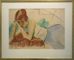 Ruhendes Mädchen (Resting Girl) by Hermann Max Pechstein contemporary artwork 2