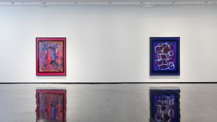 Exhibition view: Justine Varga, End of violet, Tolarno Galleries, Melbourne (11 March–6 April 2023). Courtesy Tolarno Galleries.
