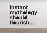 Instant mythology should flourish... by Liam Gillick contemporary artwork installation