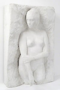Standing girl looking right by George Segal contemporary artwork sculpture
