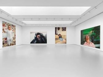 Exhibition view: Steven Shearer, Profaned Travelers, David Zwirner, New York (22 February–30 March 2024). Courtesy David Zwirner.