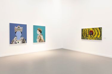 Exhibition view: Roshanak Aminelahi, Faces of Resilience, Ayyam Gallery, Dubai (14 November 2023–2 January 2024). Courtesy Ayyam Gallery, Dubai.