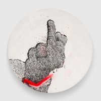 Give 'em the Finger by Nate Lowman contemporary artwork painting