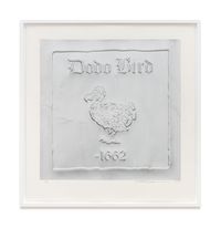 untitled 2020 (embossed nature morte: dodo bird, raphuc cucullatus, 1662) by Rirkrit Tiravanija contemporary artwork sculpture