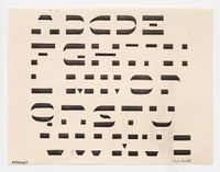Alphabet by Paulo Bruscky contemporary artwork print