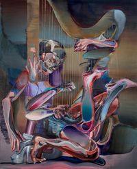 The Harpist by Justine Otto contemporary artwork painting