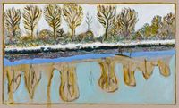 the serenity of stillness by Billy Childish contemporary artwork painting