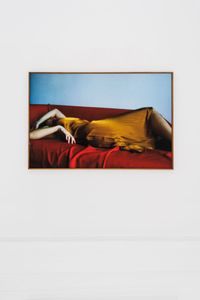 A woman lying on the sofa by RALA CHOI contemporary artwork painting, photography, print