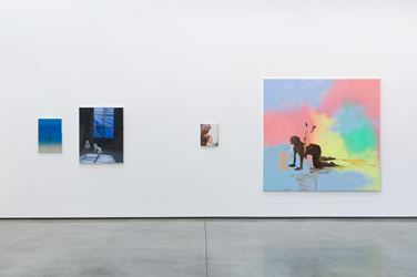 Exhibition view: Tala Madani, Shit Moms, David Kordansky Gallery, Los Angeles (7 September—19 October 2019). Courtesy David Kordansky Gallery. Photo: Jeff McLane. 
