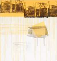 Silverlake Yellow Neutra by Julião Sarmento contemporary artwork mixed media