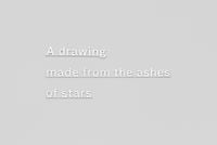 Ideas - (A drawing made from the ashes of stars) by Katie Paterson contemporary artwork sculpture