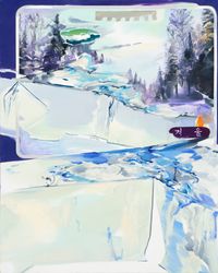 Winter card-Hard waterfall by Yeongbin Yoon contemporary artwork painting