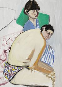 The Squid and the Whale by Chantal Joffe contemporary artwork painting, works on paper