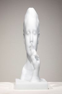 Silence by Jaume Plensa contemporary artwork sculpture