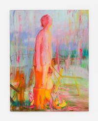 Summer Rain Shower Enter Rainbow Light by Haley Josephs contemporary artwork painting