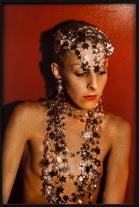Greer modeling jewelry, NYC by Nan Goldin contemporary artwork photography