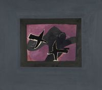 Les deux oiseaux noirs by Georges Braque contemporary artwork painting