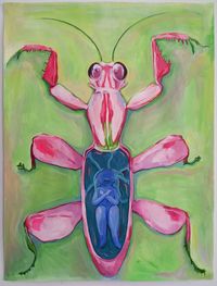 Mantis by Geraldine Lim contemporary artwork painting, works on paper