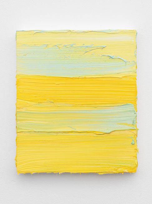 Untitled (Brilliant Yellow Deep/Titanium White/Turquoise Blue) by Jason Martin contemporary artwork