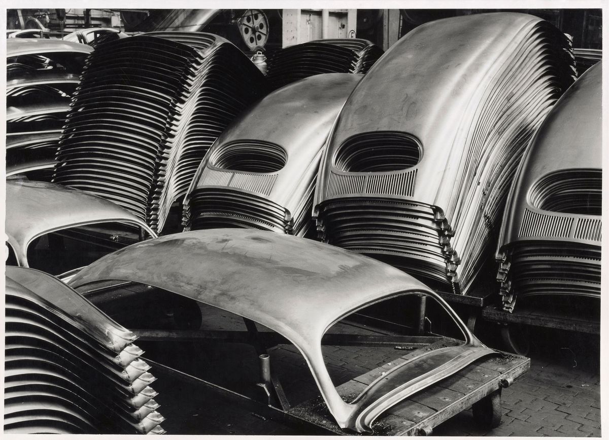 Unaltd (VW - Werk), 1953 by Peter Keetman, Vintage ferrotyped