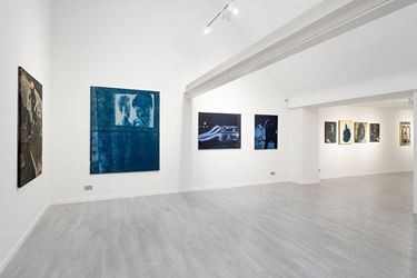Exhibition view: Mimmo Rotello, Beyond Décollage: Photo Emulsions and Artypos, 1963–1980, Cardi Gallery, London (3 March–12 December 2020). Courtesy Cardi Gallery.