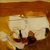 Untitled warm painting by Brett Whiteley contemporary artwork mixed media