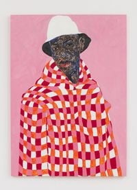 White Bucket Hat by Amoako Boafo contemporary artwork painting, works on paper