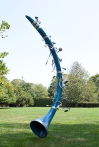 Leaning Clarinet by Coosje Van Bruggen and Claes Oldenburg contemporary artwork sculpture