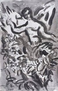 Chérubin by Marc Chagall contemporary artwork painting, works on paper, drawing